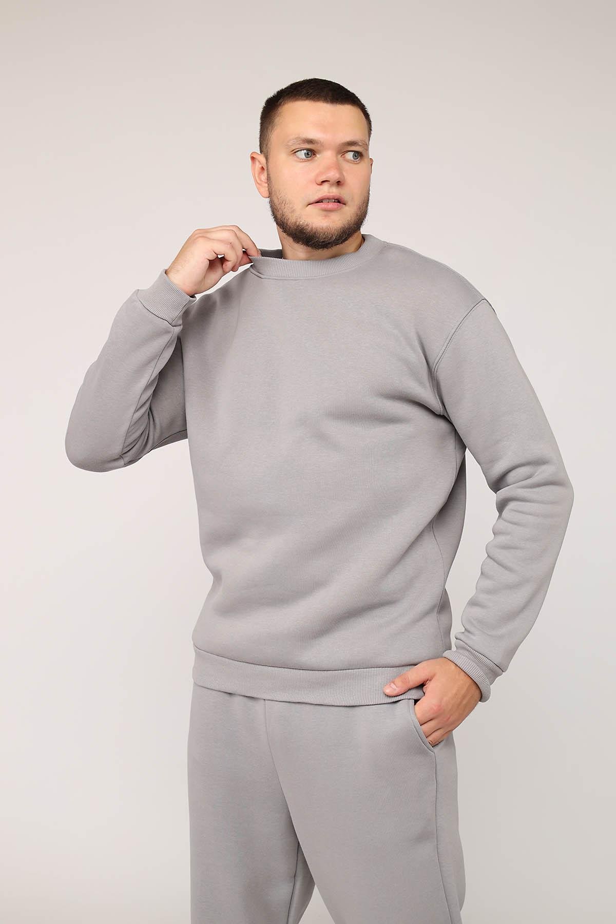 Свитшот мужской ЦБ-00279988 р. 54 Серый (SKT001074149)