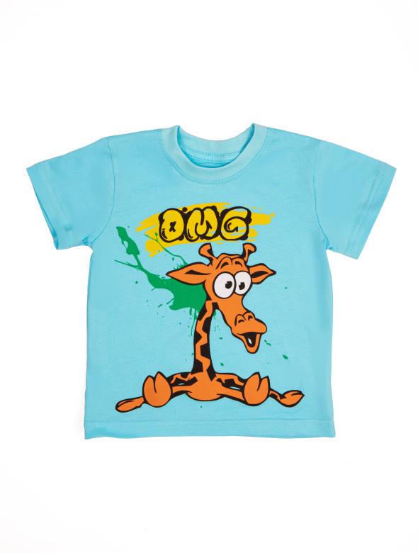 Футболка детская хлопковая для мальчика Gabbi FT-23-4/1 98 см Бирюзовый (13686)