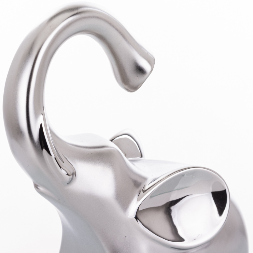 Статуетка декоративна керамічна ART-POL Слон Срібний (163807) - фото 4