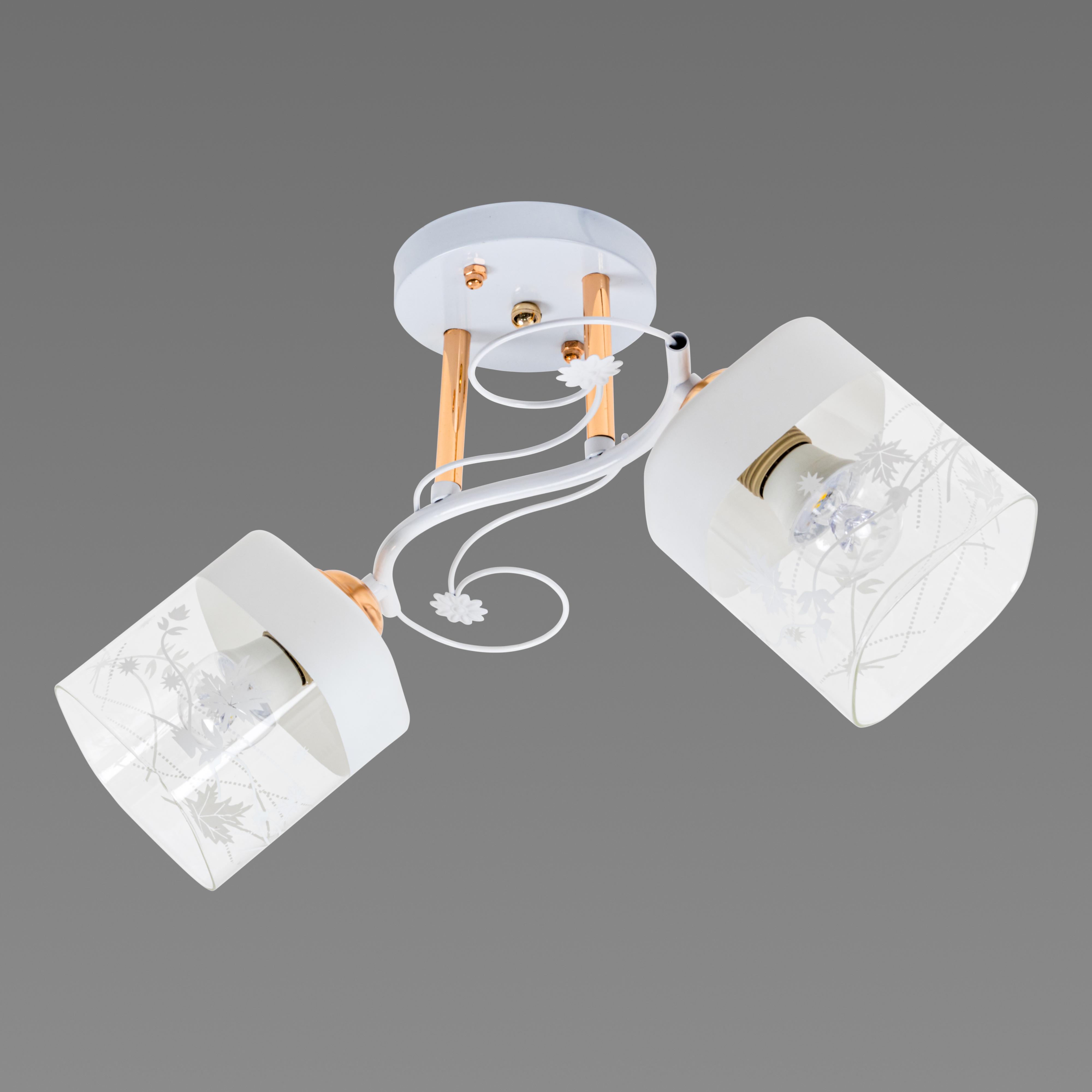 Люстра Sirius Ю 6753А/2 WH+FG на 2 плафона (000039477)