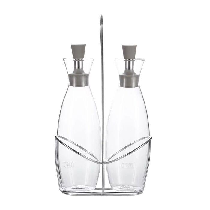 Набор бутылок для уксуса и масла GIPFEL ECO с дозатором 600 мл на подставке 2 шт. (50420)