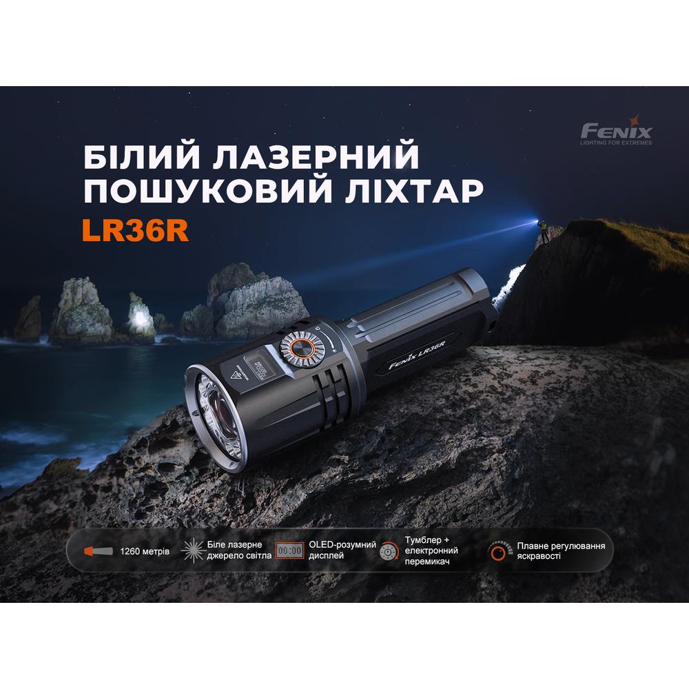 Фонарь ручной лазерный Fenix LR36R 10000 лм 1260 м 9 режимов - фото 7 Фонарь ручной лазерный Fenix LR36R 10000 лм 1260 м 9 режимов - фото 7