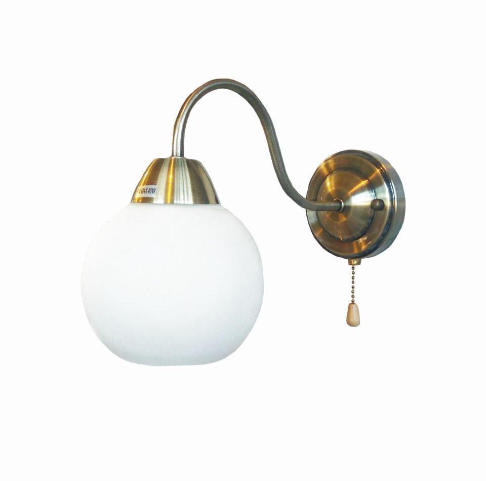 Бра с выключателем классическое накладное настенное Brille LK-265W/1 E14 L112-029