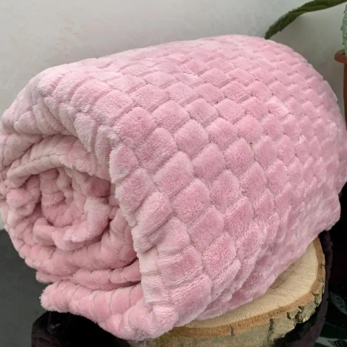 Плед Koloco мікрофібра полуторний 150х200 см Рожевий (37159) - фото 2 Плед Koloco мікрофібра полуторний 150х200 см Рожевий (37159) - фото 2