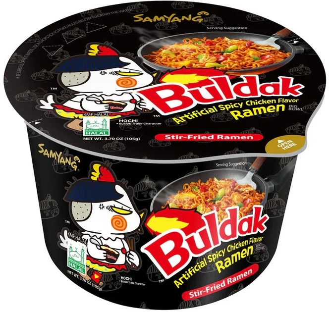 Лапша Samyang Buldak Hot Chicken Ramen Big Bowl 105 г (32410186)