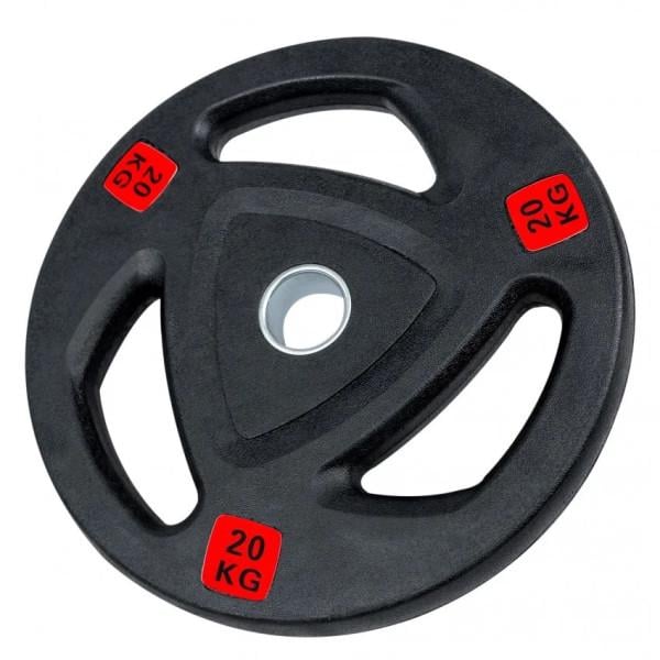 Диск олимпийский обрезиненный Fitnessport RCP18 20 кг Черный (23715487)