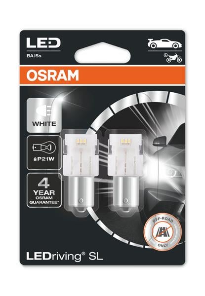 Автомобільна лампа Osram 7506DWP-02B LED P21 Вт BA15s 12 В 1,9 Вт 2 шт. 7 Білий (10380066)