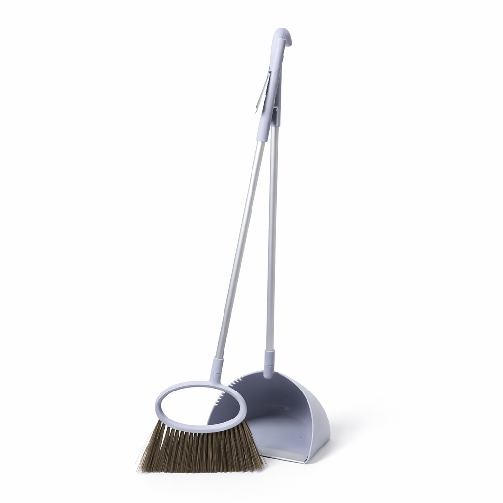 Набор веник и совок на длинной напольной ручке 25х25х95 см Фиолетовый (HP-45-1V)