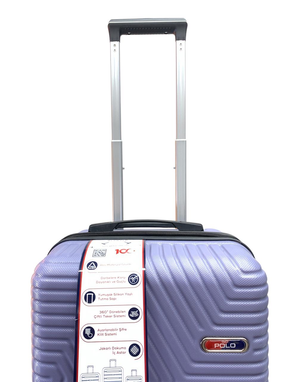 Чемодан Polo ПК013-S поликарбонат на 4-х двойных колесах маленький S 50 л Лавандовый - фото 3 Чемодан Polo ПК013-S поликарбонат на 4-х двойных колесах маленький S 50 л Лавандовый - фото 3
