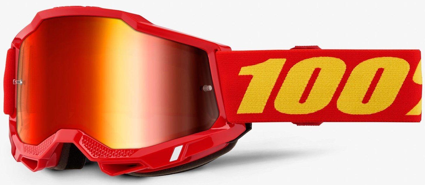 Мотоокуляри 100% ACCURI 2 Goggle Red/Mirror Red Lens (34611)