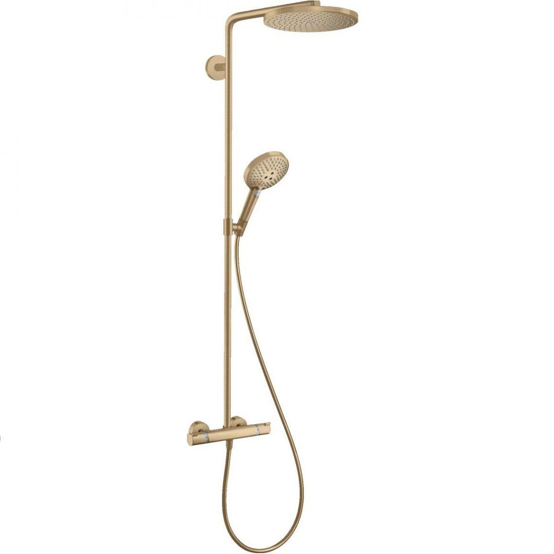 Душевая система Hansgrohe Raindance S 240 Showerpipe PowderRain 1jet с термостатом металл Бронзовый (27633140)