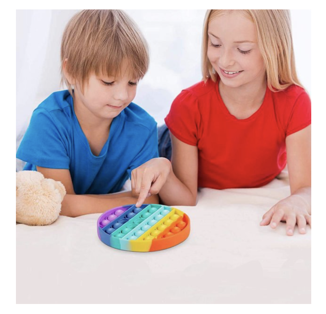 Антистресс сенсорная игрушка Pop It Push Up Bubble круг Разноцветная - фото 2
