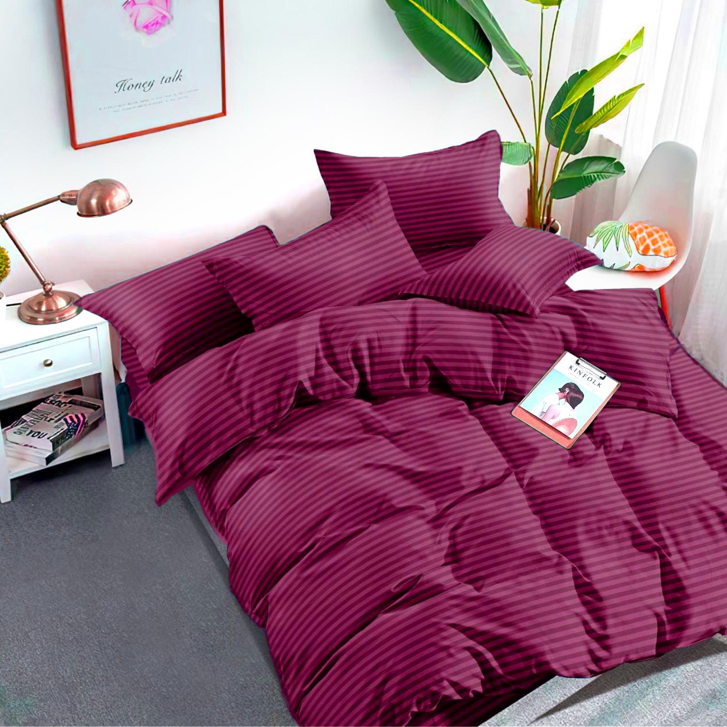 Комплект постільної білизни Страйп Сатин Євро 70x70 см (8234113)