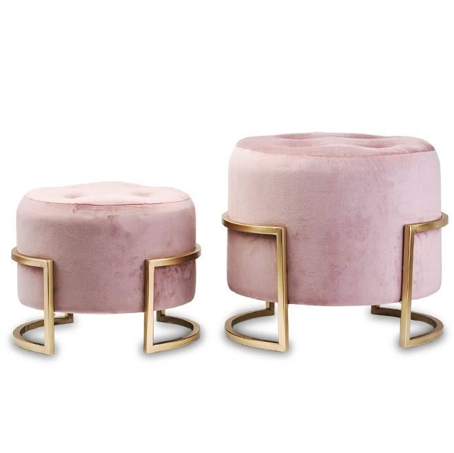 Пуфы Flora на металлическом каркасе 2 шт. (34127)