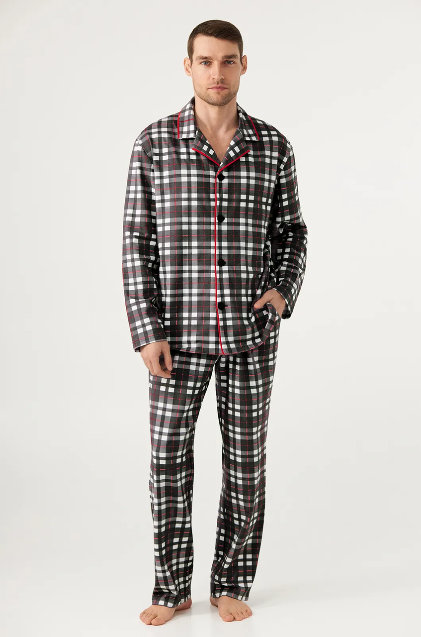 Пижама мужская Ellen MEIRLOT 5383/03/02 L Черный/Бордовый (31329409)