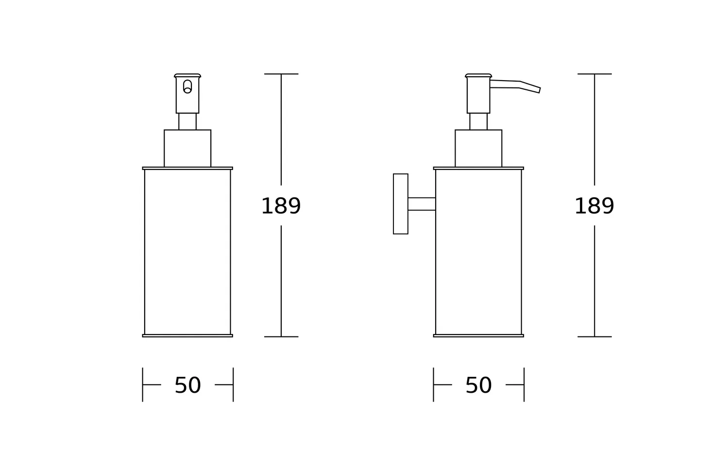 Дозатор для рідкого мила VBI QUADRO 180 мл Chrome (VBI-040216CH) - фото 2