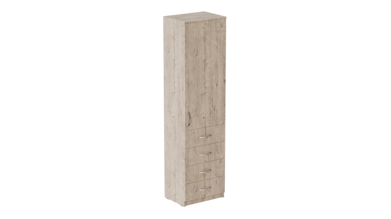 Пенал Ferrum-decor Анжело на 3 полки с дверью и 4 ящиками ДСП 16 мм 1900x500x380 мм Дуб Сан-Марино (FRD-104966)