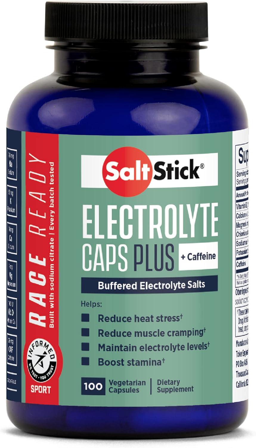 Електроліти SaltStick Electrolyte Caps Plus Caffeine Buffered Electrolyte Salts 100 капсул