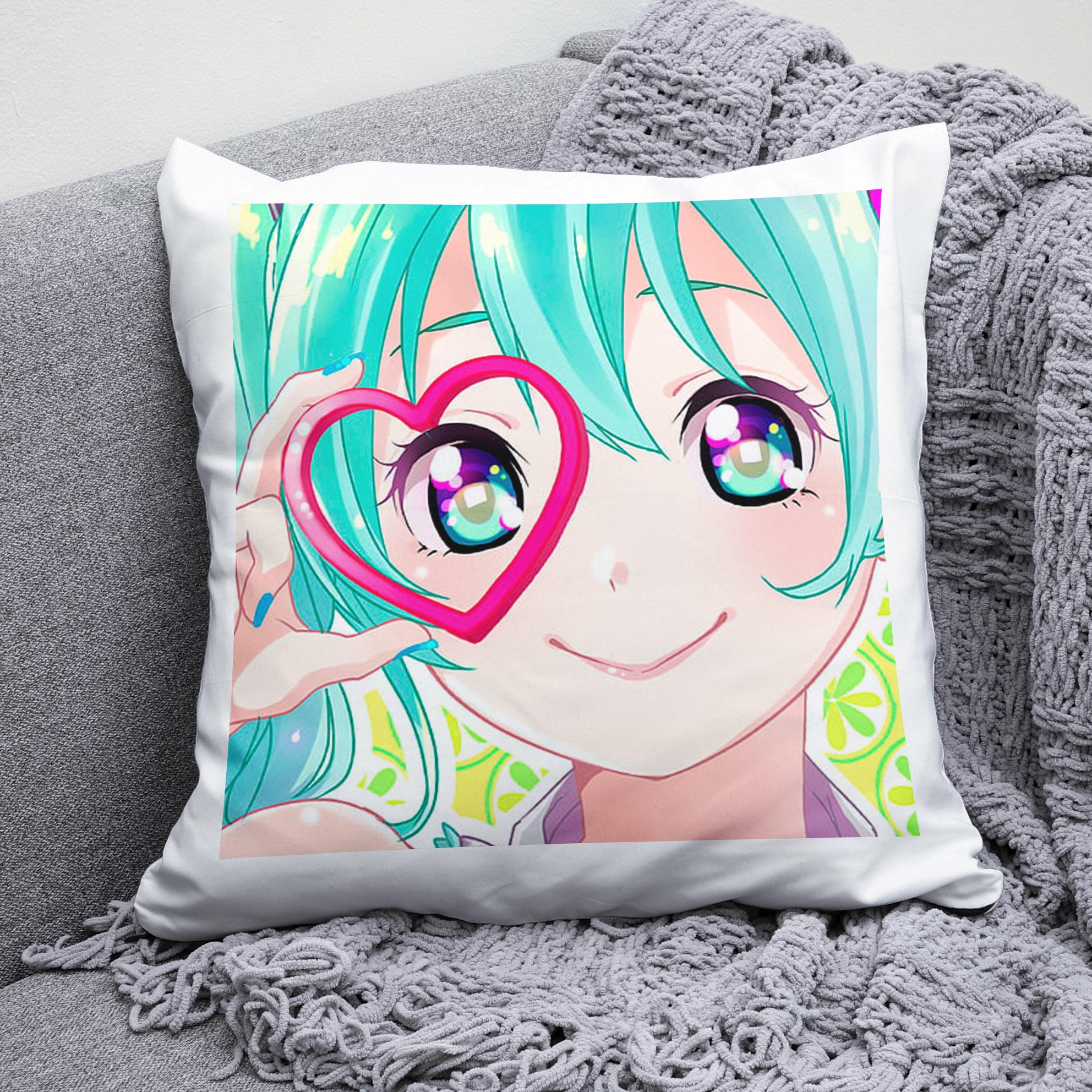 Плюшевая подушка квадрат с принтом аниме Hatsune Miku "3