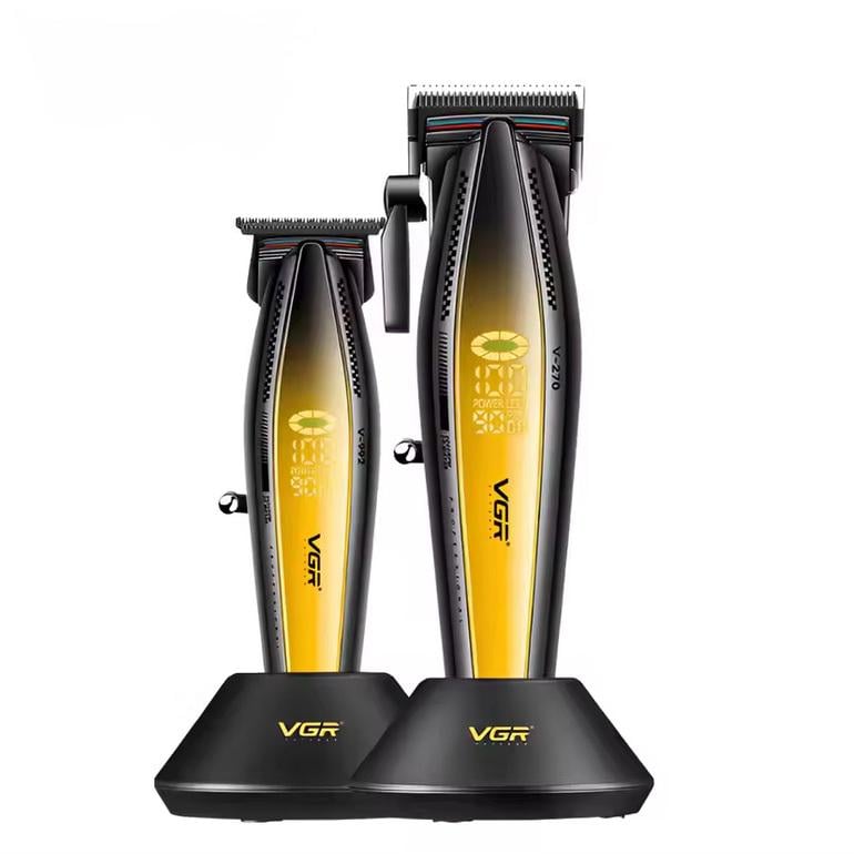 Машинка для стрижки VGR V270 та триммер V992 з LED дисплеєм Gold (30651721)