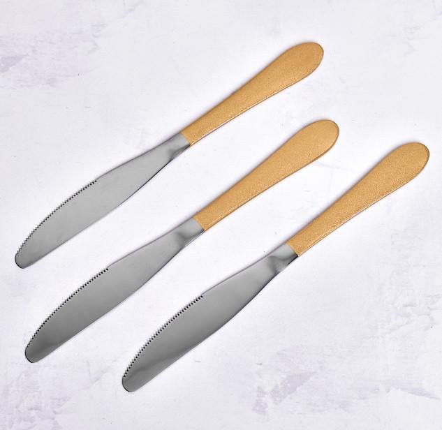 Нож столовой Stenson Golden mat 3 шт. (AN013215)