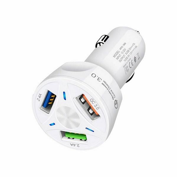 Автомобильное зарядное устройство Alitek APD-369 USB 3 Port 7A QC 3,0 + 2x2,4A White