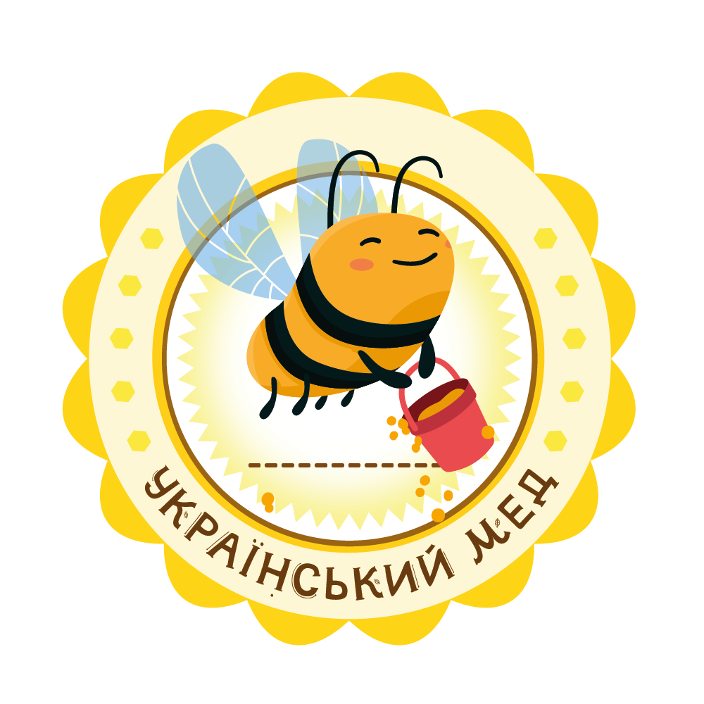 Наклейка на банку медовую круглая (27415657)