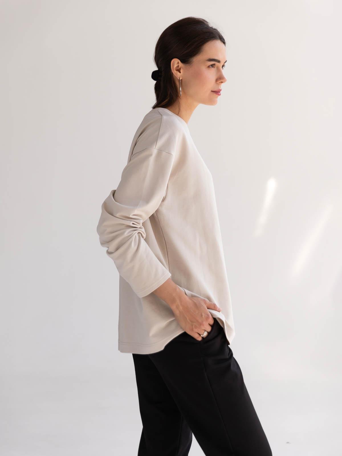 Лонгслів жіночий базовий FROMUS S/M Айворі (2638-57) - фото 4