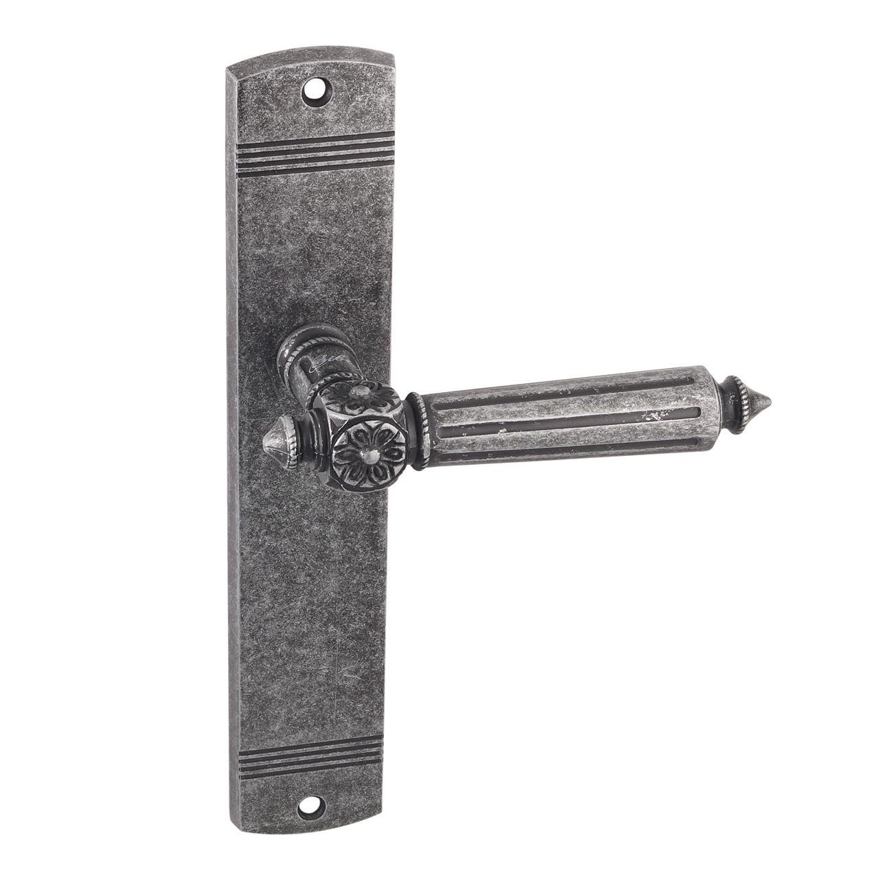 Дверная ручка межкомнатная Siba RIMINI проходная на планке Античное серебро матовое (Е13 0 В 84 84) - фото 2 Дверная ручка межкомнатная Siba RIMINI проходная на планке Античное серебро матовое (Е13 0 В 84 84) - фото 2