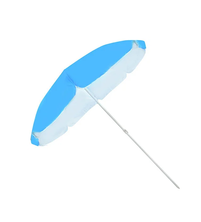 Зонт пляжный Stenson 2,2 м с серебряным напылением Синий (MMS-MH-2061)