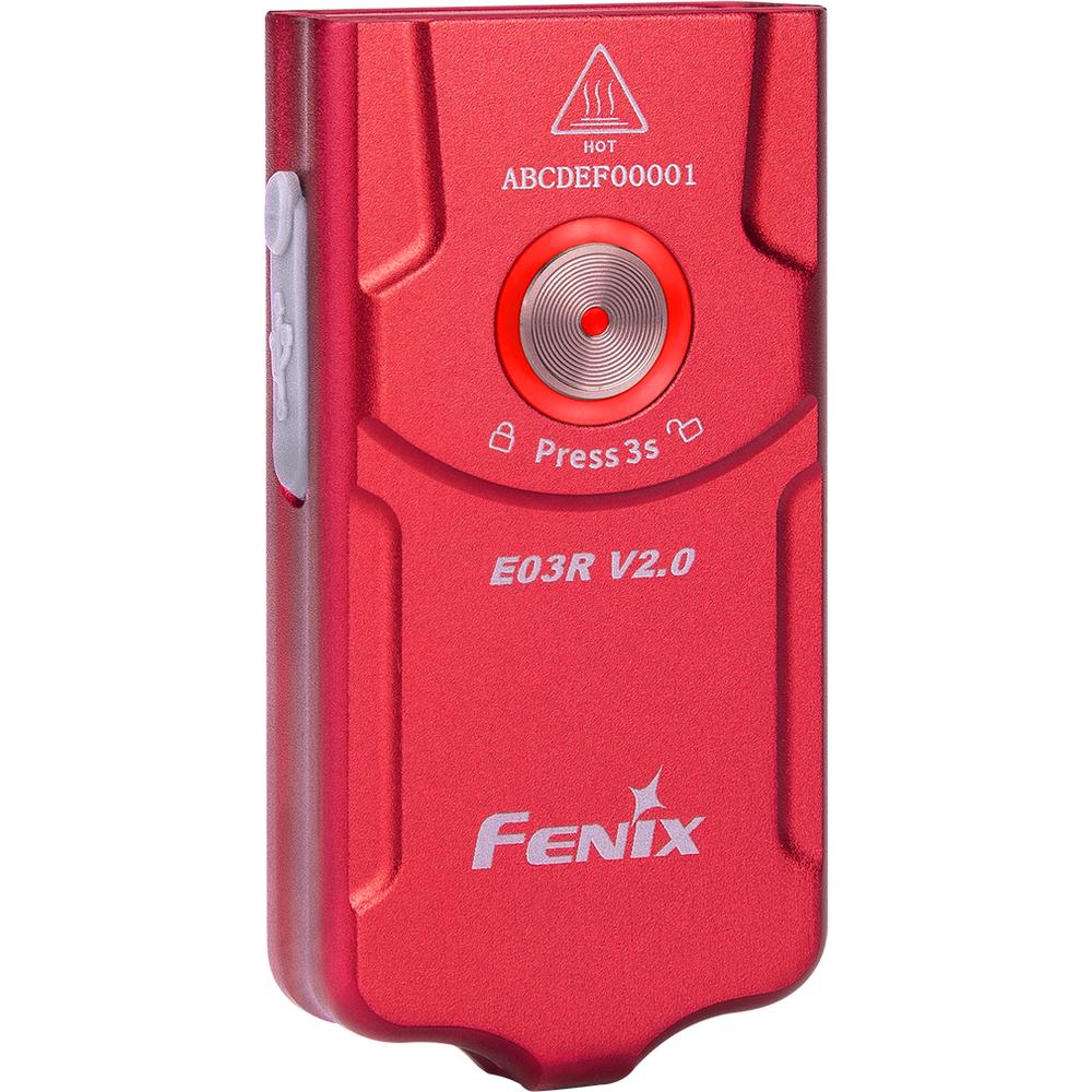 Фонарь Fenix E03R V2.0 Красный - фото 3