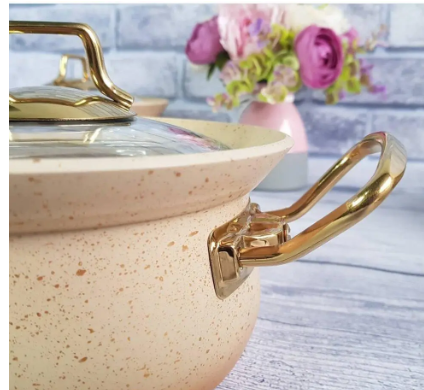 Набір каструль OMS антипригарним покриттям 6 предметів 3 шт. - фото 3