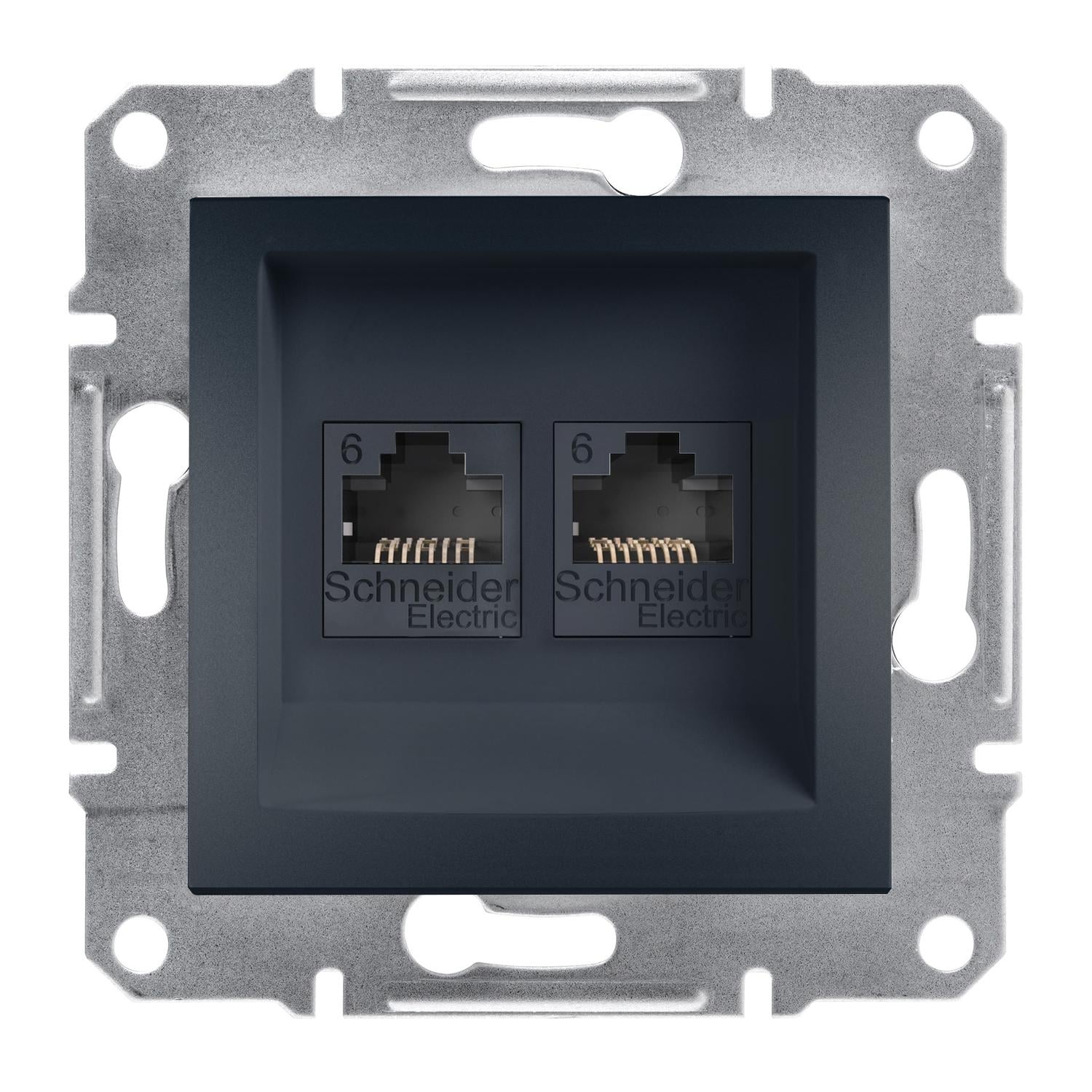 Розетка компьютерная Schneider Electric Asfora RJ45 UTP6 ABS Черный (EPH4800171) Розетка компьютерная Schneider Electric Asfora RJ45 UTP6 ABS Черный (EPH4800171)