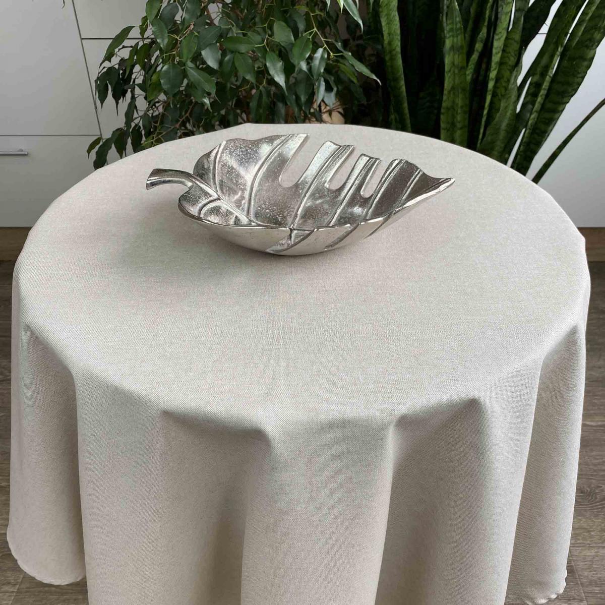 Скатерть для стола круглая 200 см Бежевый (022122) Скатерть для стола круглая 200 см Бежевый (022122)