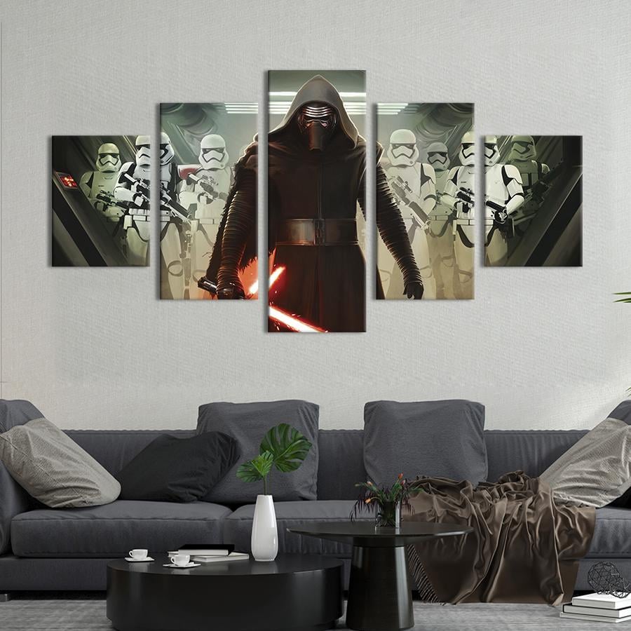 Модульная картина из 5 частей Герой фильма Star Wars Кайло Рен 162x80 см (669-52)