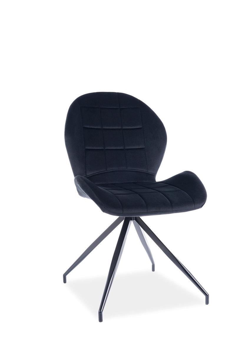 Стул кухонный Signal HALS II VELVET BLUVEL19 870х500х410 мм (мягкий для кухни/гостиной/офиса) Металл/Ткань Бархат цвет Черный (HALSIIVCC)