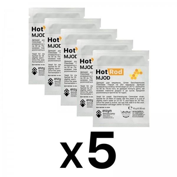 Дріжджі винні Hot Rod Mjod 10 г для медовухи 25 л 5 шт. (D0401) - фото 2 Дріжджі винні Hot Rod Mjod 10 г для медовухи 25 л 5 шт. (D0401) - фото 2