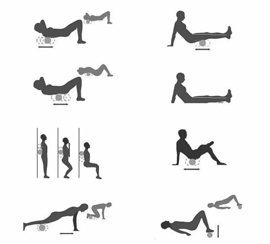 Масажний м'яч для спини та тіла з ребристою поверхнею МФР ролик 9x17 см (29284070) - фото 6 Масажний м'яч для спини та тіла з ребристою поверхнею МФР ролик 9x17 см (29284070) - фото 6