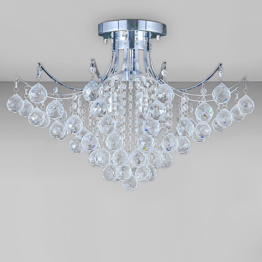 Люстра потолочная хрустальная классическая Light House SRS-20799/600 Хром Люстра потолочная хрустальная классическая Light House SRS-20799/600 Хром