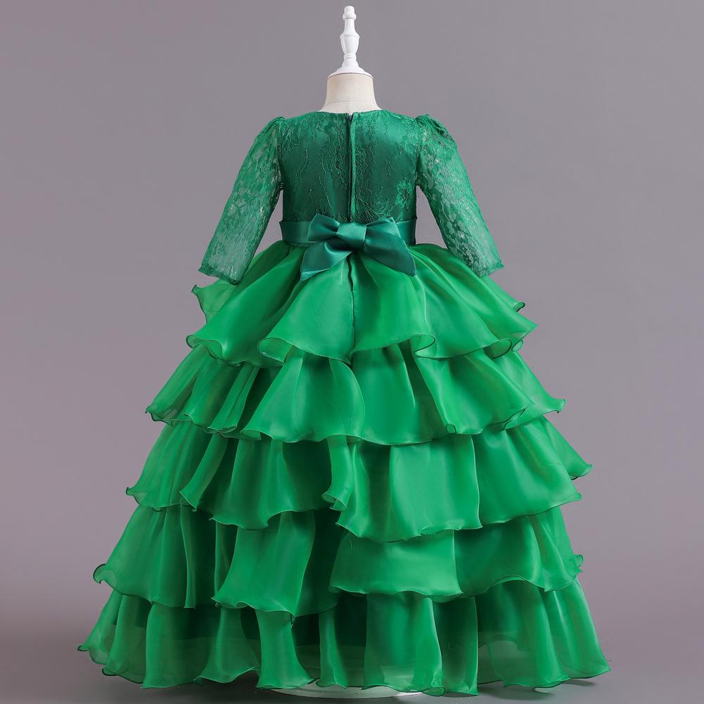 Сукня нарядна святкова KatyKids Ліліт для дівчинки з багатошаровою спідницею та мереживним верхом 120 см Зелений (11049180701) - фото 2