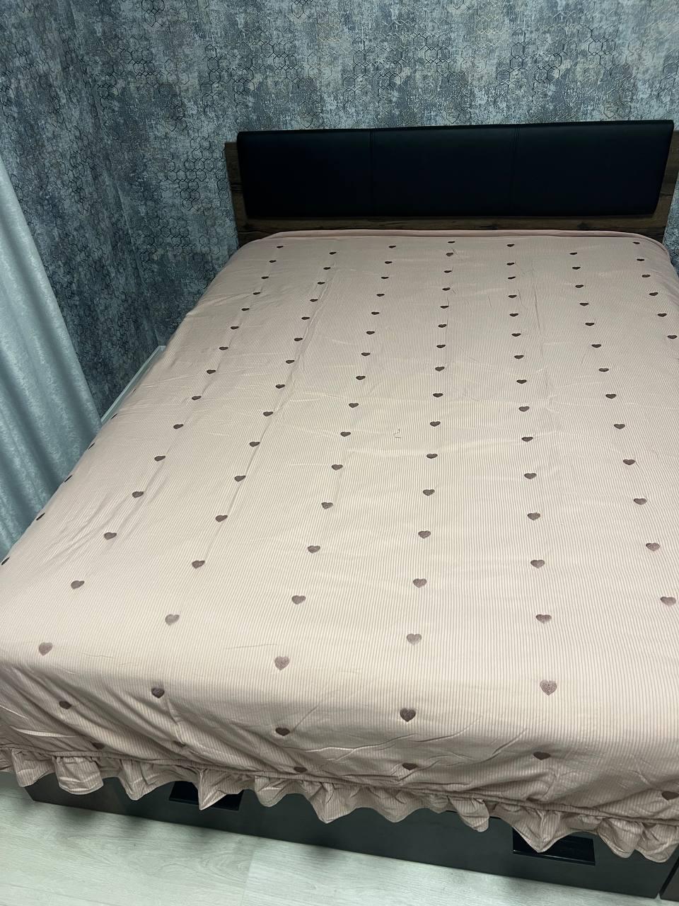 Покрывало хлопковое на диван двухспальное 200х200 см Розовый (П4К-rai-pokruvalo-001-07) - фото 2