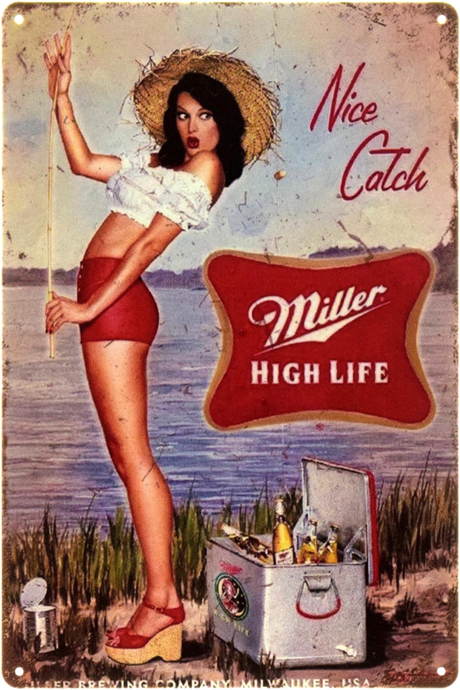 Табличка металева "Miller High Life Nice Catch" 20x30 см (ms-104449)