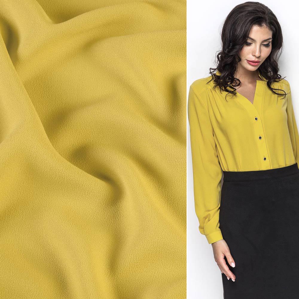 Тканина креп стрейч ширина 150 см Жовтий (11412.009) - фото 2 Тканина креп стрейч ширина 150 см Жовтий (11412.009) - фото 2