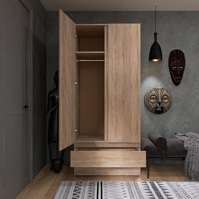 Шкаф Эверест Лайт 900х520х2080 мм ШЛ-2 Дуб сонома (ЕВ20449)