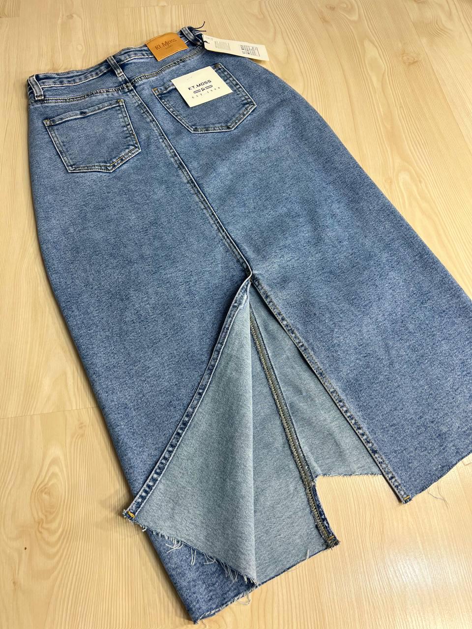 Юбка женская джинсовая Moss 503 длинная асимметричная с разрезом р. 31 Голубой (4082) - фото 9 Юбка женская джинсовая Moss 503 длинная асимметричная с разрезом р. 31 Голубой (4082) - фото 9