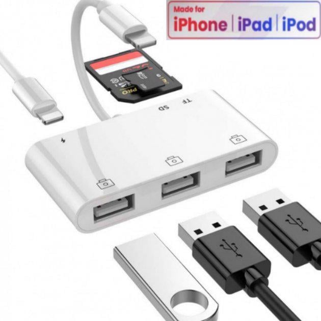 Переходник Foxconn на USB SD Card Reader для iPhone адаптер iPad/iPod/iPhone (A18000) - фото 2