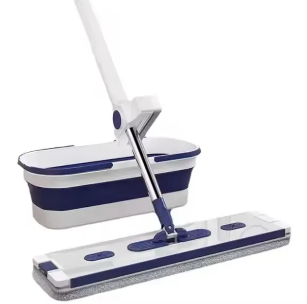 Швабра и складное ведро 2в1 с отжимом (UR4509) Швабра и складное ведро 2в1 с отжимом (UR4509)