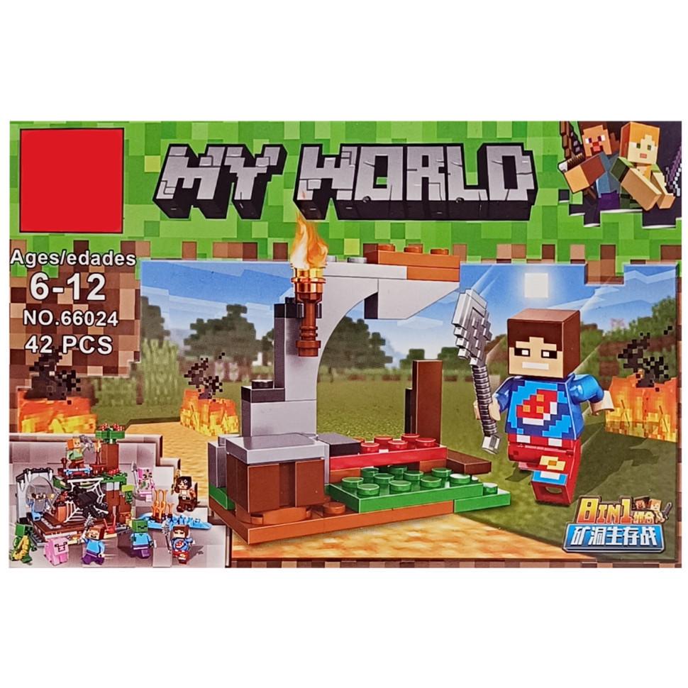 Конструктор дитячий Minecraft 66024-6 41 деталь (RLT53201) Конструктор дитячий Minecraft 66024-6 41 деталь (RLT53201)