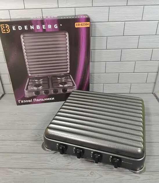 Плита газова Edenberg настільна на 4 конфорки (EB-62304) - фото 3 Плита газова Edenberg настільна на 4 конфорки (EB-62304) - фото 3