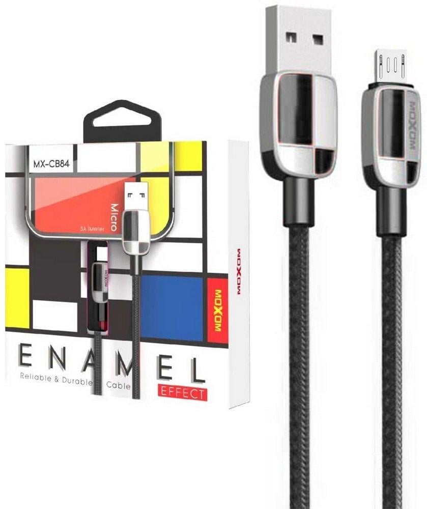 Кабель интерфейсный Moxom micro USB MX-CB84 3A 1 м Black (37010)